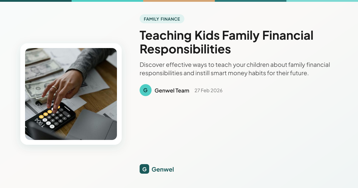 Teaching Kids Family Financial Responsibilities | Genwel Blog | Genwel