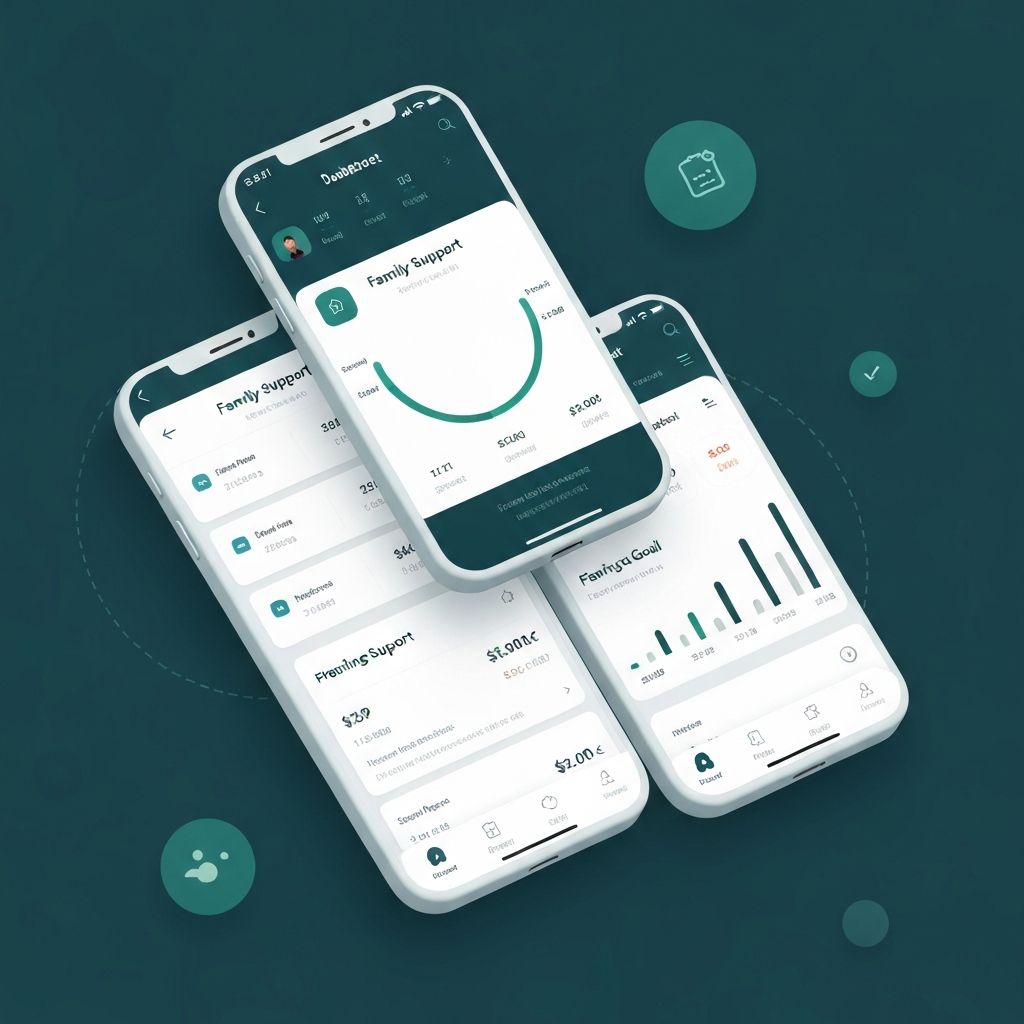 Genwel app interface showing budget dashboard